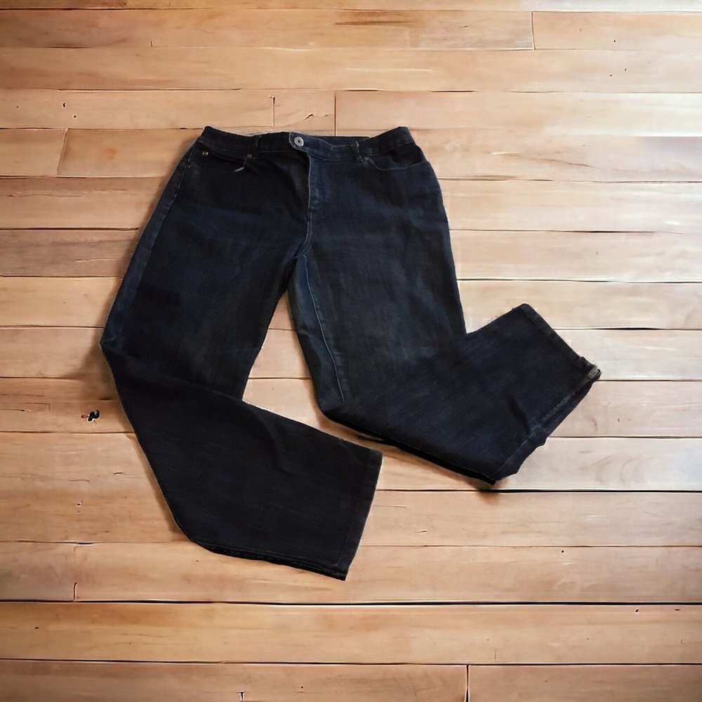 Chicos Platinum Womens Denim Jeans 5 pocket Straight Leg Size 2 Spring Summer - Picture 13 of 14